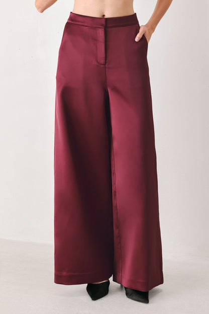 Flying Tomato Modern Noir Black/burgundy Wide-leg Pants view 12 - Neo Noir Pants (bottom)
