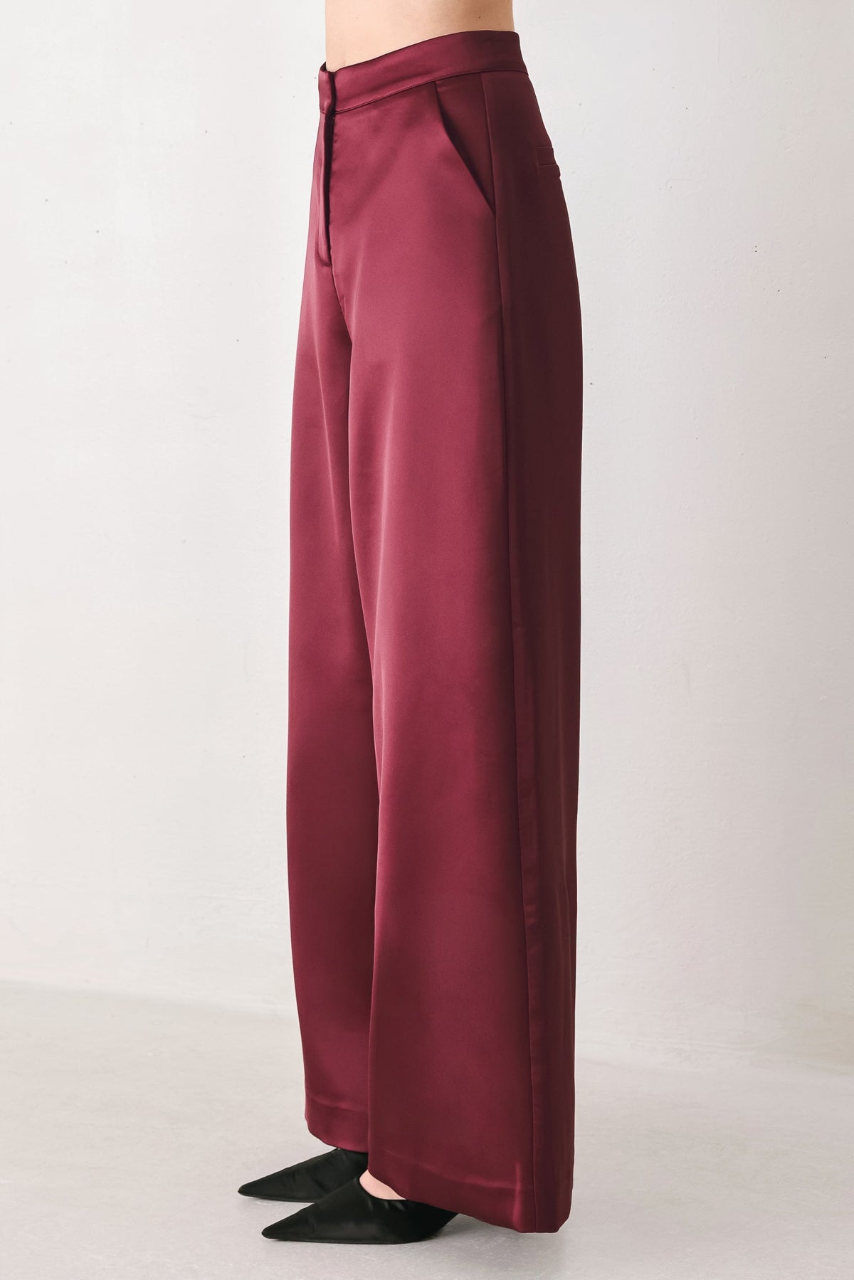 Flying Tomato Modern Noir Black/burgundy Wide-leg Pants view 13 - Neo Noir Pants (bottom)