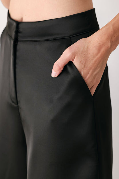 Flying Tomato Modern Noir Black/burgundy Wide-leg Pants view 7 - Neo Noir Pants (bottom)