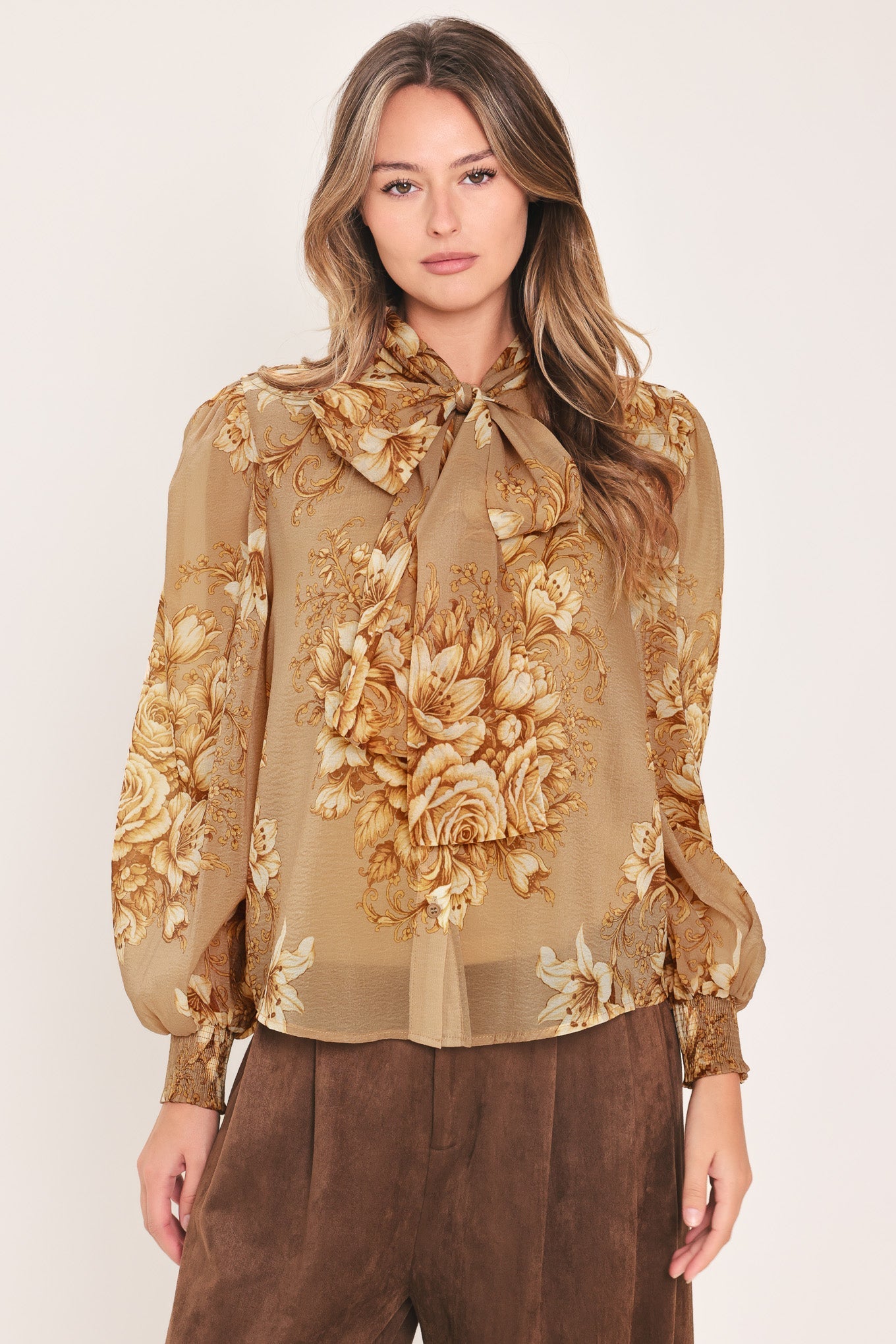 Flying Tomato Moonlit Garden Bow Tie Blouse view 10 - Moonlit Garden Collection (top)