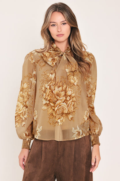 Flying Tomato Moonlit Garden Bow Tie Blouse view 10 - Moonlit Garden Collection (top)