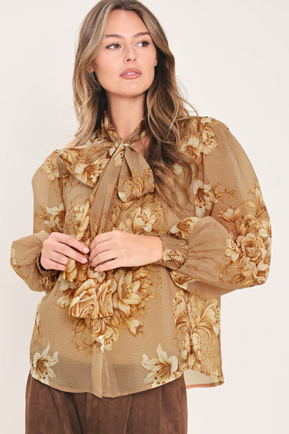 Flying Tomato Moonlit Garden Bow Tie Blouse view 12 - Moonlit Garden Collection (top)