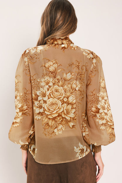 Flying Tomato Moonlit Garden Bow Tie Blouse view 15 - Moonlit Garden Collection (top)