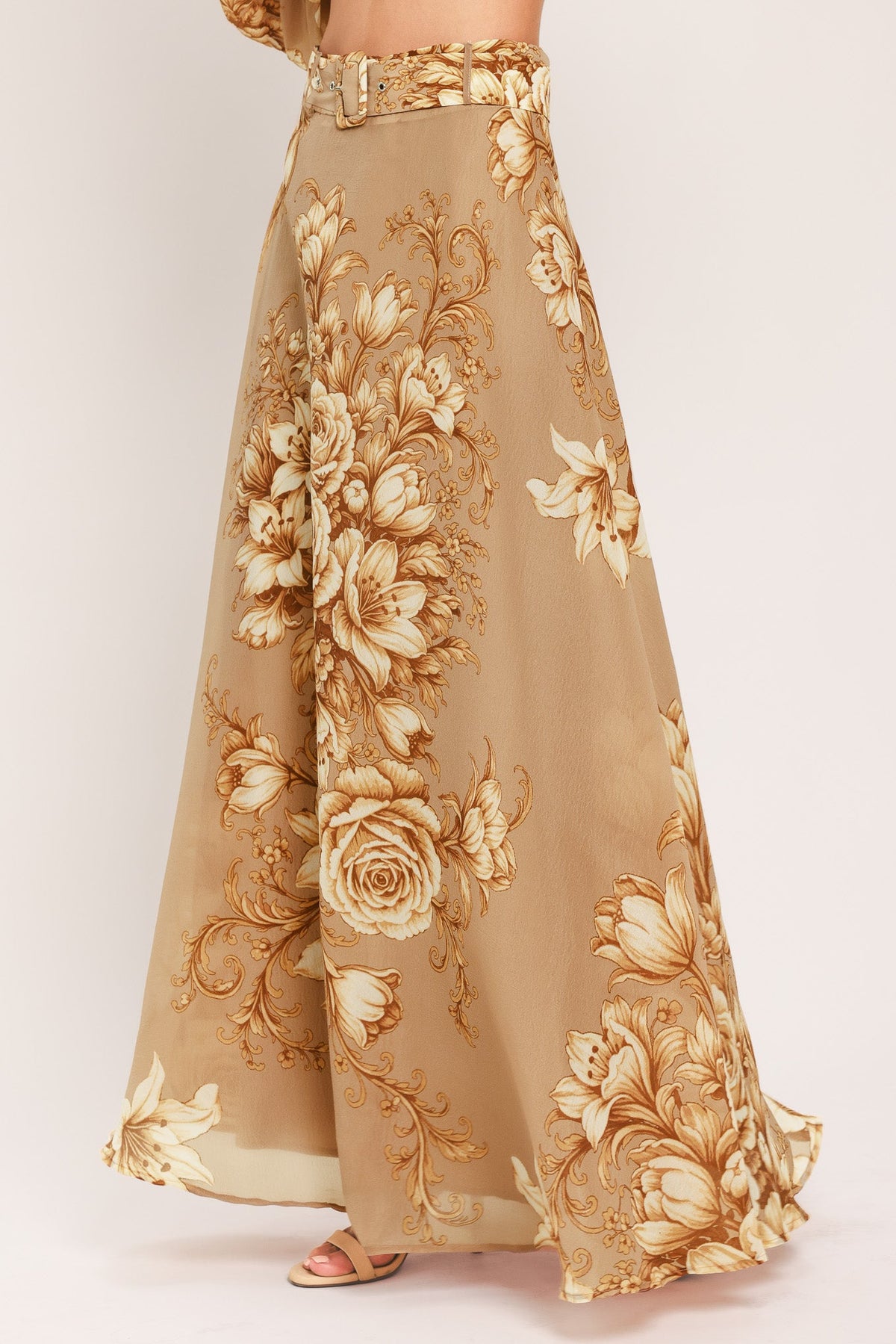 Flying Tomato Moonlit Garden Printed Maxi Skirt view 9 (dress)