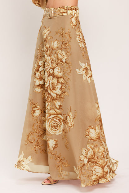 Flying Tomato Moonlit Garden Printed Maxi Skirt view 9 (dress)