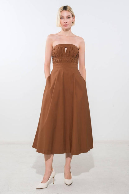 Flying Tomato Mystic Muse Woven Midi Dress in BLACK view 2 - Mystery Muse Dress