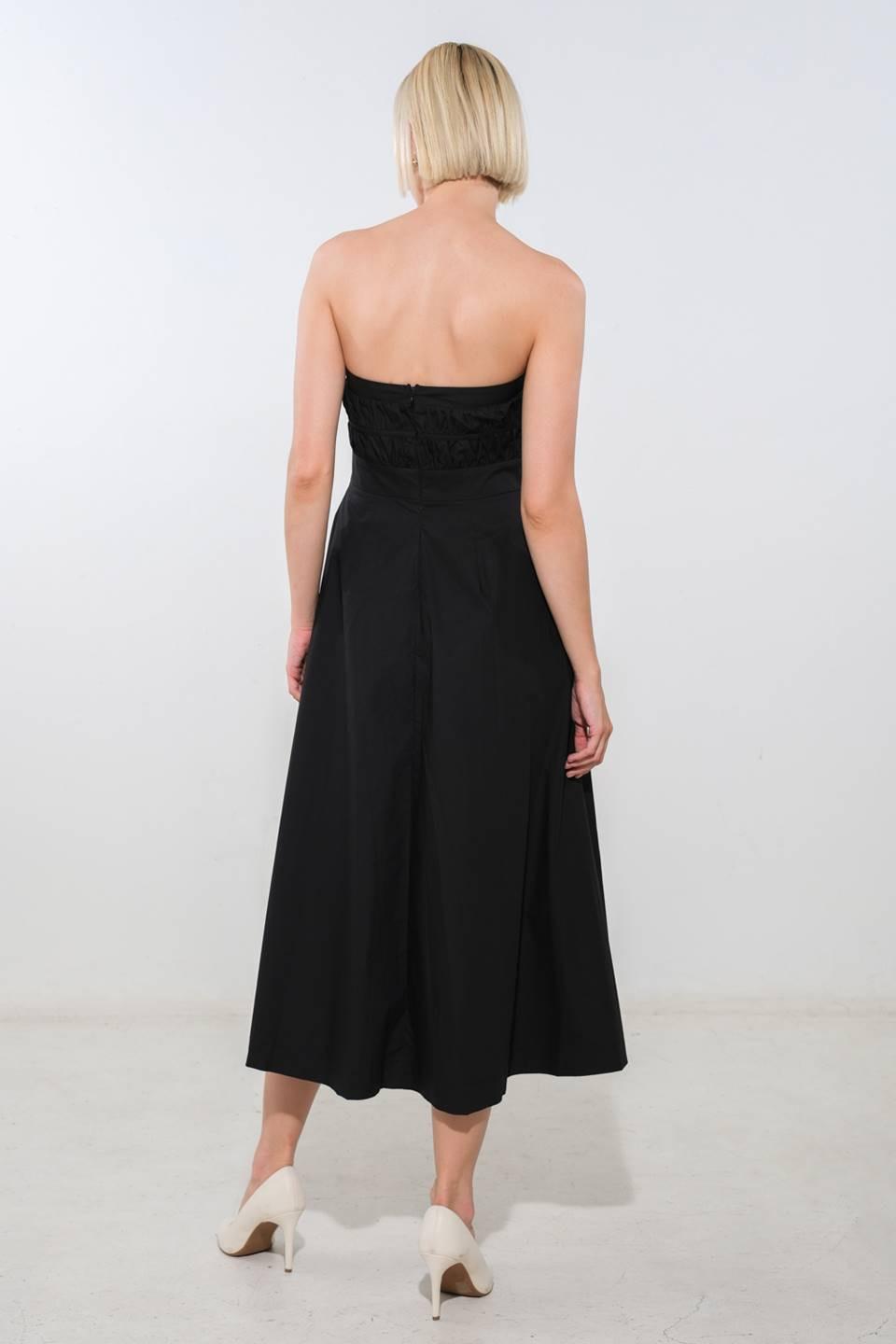 Flying Tomato Mystic Muse Woven Midi Dress in BLACK view 3 - Mystery Muse Dress