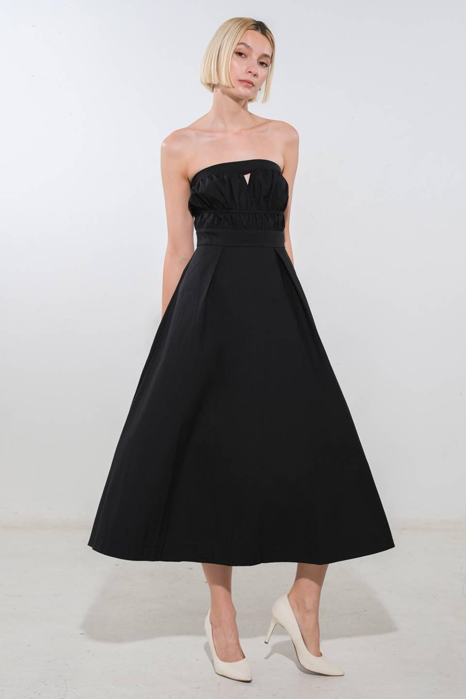 Flying Tomato Mystic Muse Woven Midi Dress in MOCHA view 4 - Mystery Muse Dress