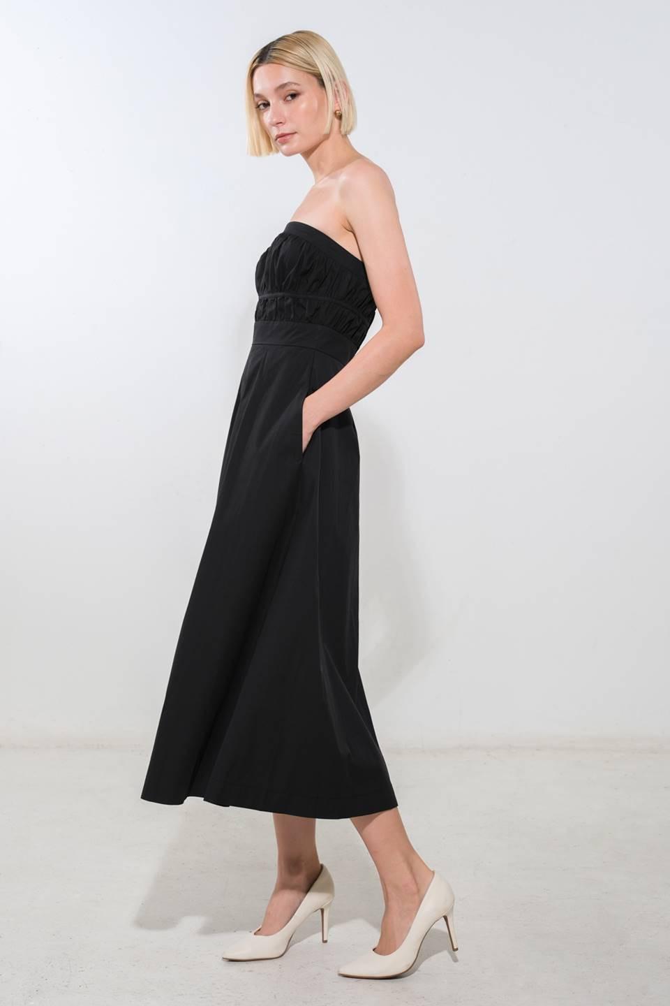 Flying Tomato Mystic Muse Woven Midi Dress in MOCHA view 6 - Mystery Muse Dress