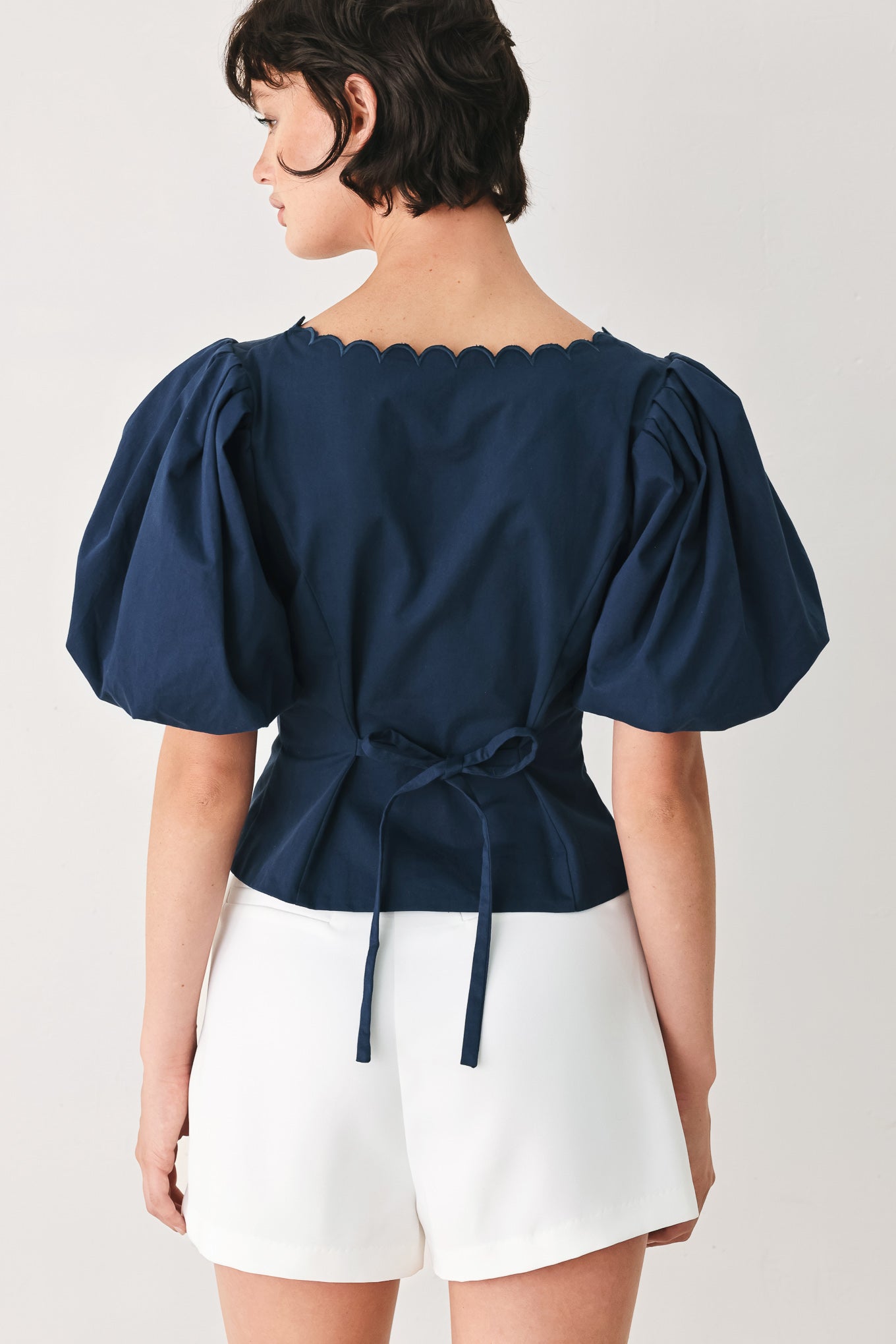 Flying Tomato Never Ordinary White Woven Top view 12
