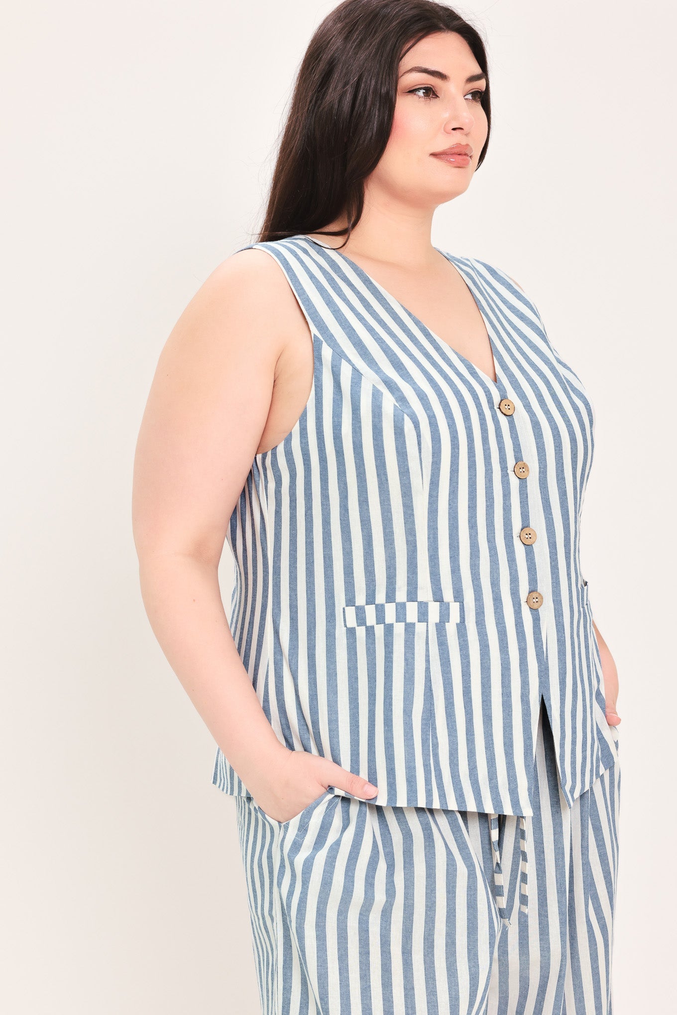 Flying Tomato Ocean Drive Rhythm Woven Vest Top view 11 - Ocean Drive Best Restaurants