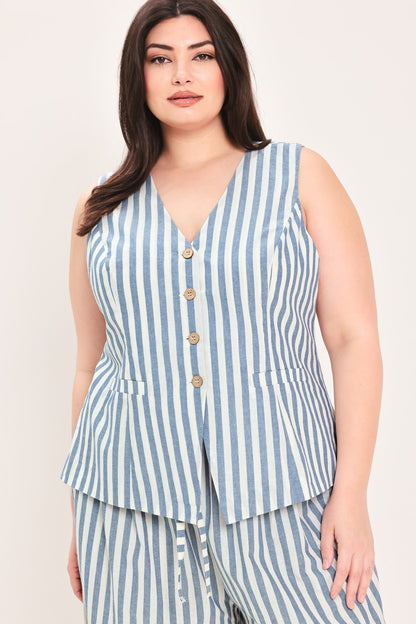 Flying Tomato Ocean Drive Rhythm Woven Vest Top view 12 - Ocean Drive Best Restaurants
