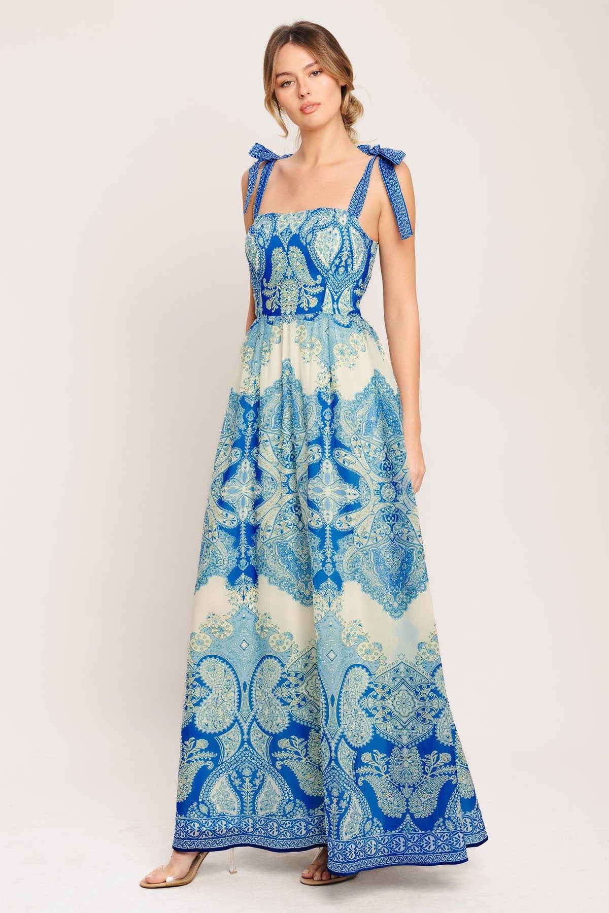 Flying Tomato Ocean Tapestry Woven Maxi Dress - MeeeShop Women's Fashion