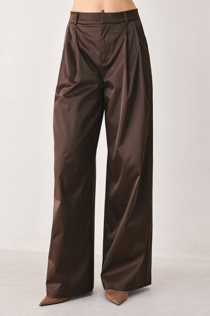 Flying Tomato Parchment Relaxed-fit Woven Pants in BROWN - Relaxed Fit - Flying Tomato Clothing (bottom)