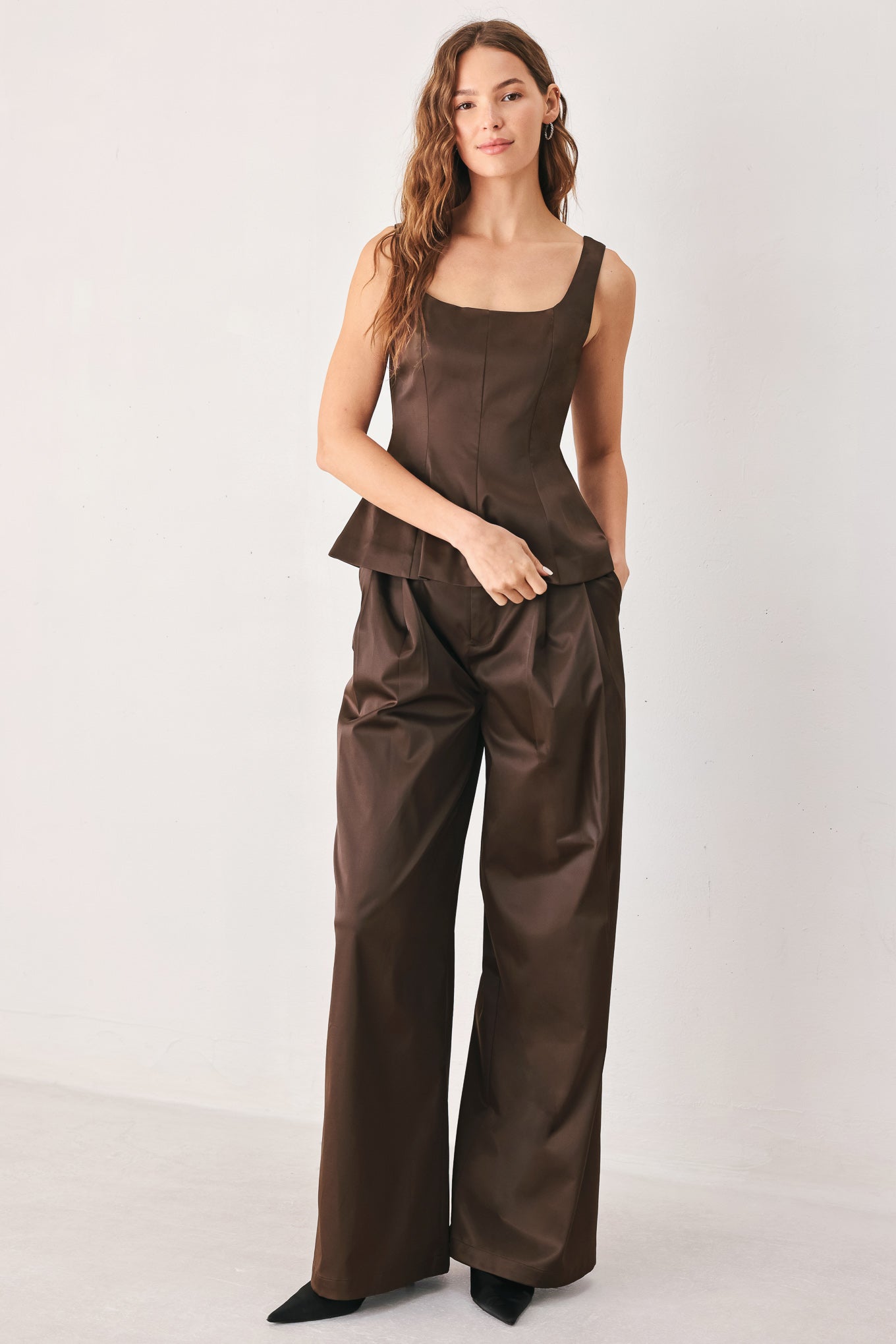 Flying Tomato Parchment Relaxed-fit Woven Pants in CHAMPAGNE view 4 - Relaxed Fit - Flying Tomato Clothing (bottom)