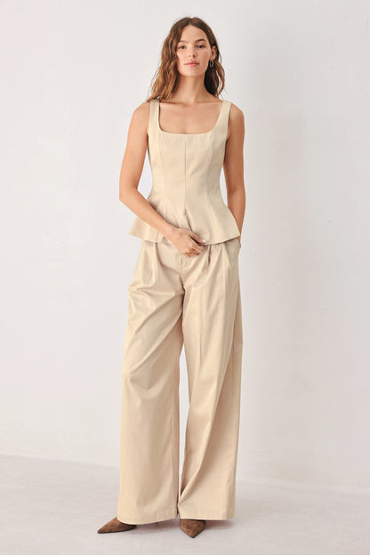 Flying Tomato Parchment Relaxed-fit Woven Pants view 10 - Relaxed Fit - Flying Tomato Clothing (bottom)