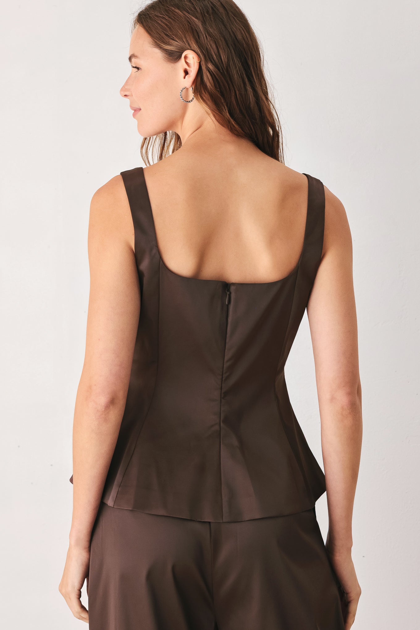 Flying Tomato Parchment Woven Top in CHAMPAGNE view 5