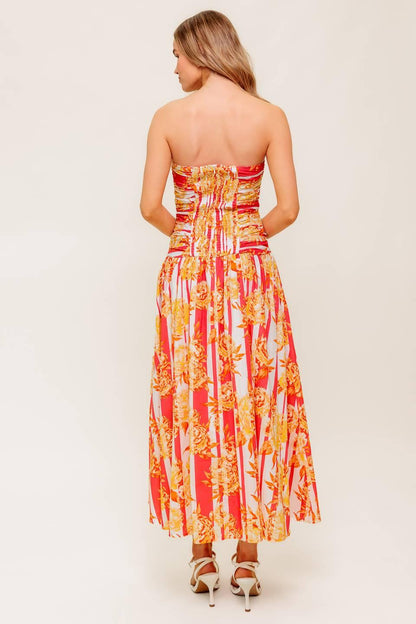 Flying Tomato Peony Storm Dance Woven Midi Dress view 6