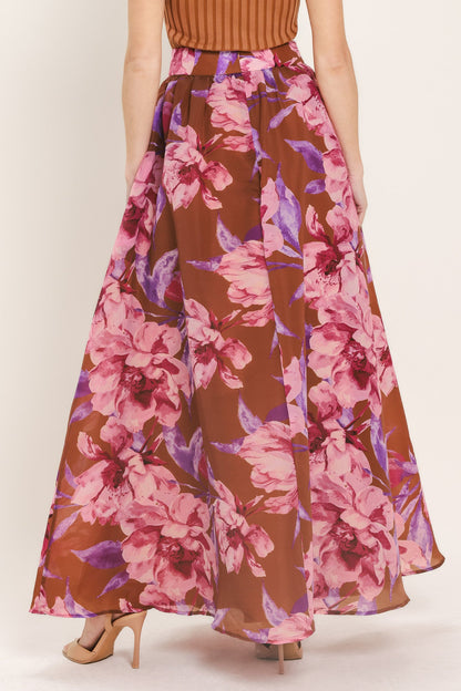 Flying Tomato Plum Blossom Woven Full Maxi Skirt view 7 (dress)