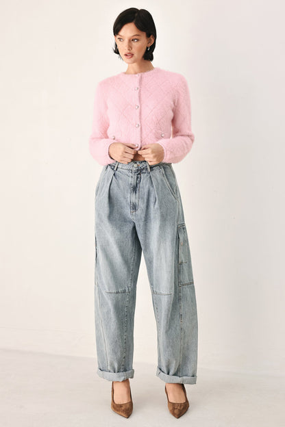 Flying Tomato Polished Moments Cropped Cardigan Top view 17 - Pol Cardigan