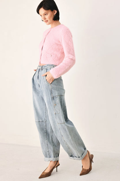 Flying Tomato Polished Moments Cropped Cardigan Top view 19 - Pol Cardigan