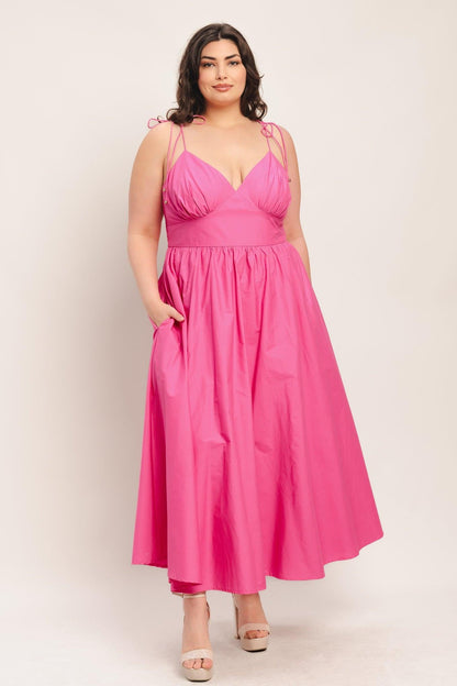 Flying Tomato Pretty in Pink Woven Midi Dress view 11 - Pretty Pink Dresses For Women