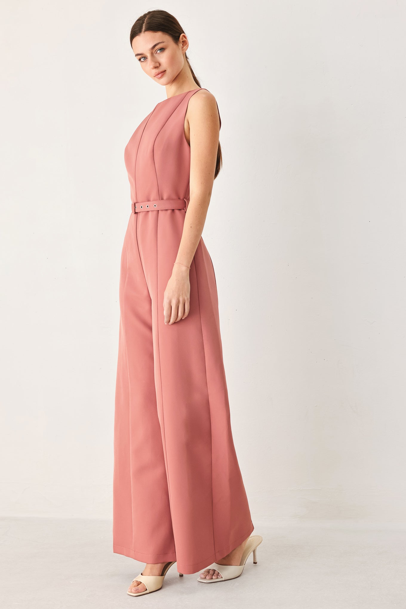 Flying Tomato Pretty Moment Woven Jumpsuit in WHITE view 4 (one-piece)