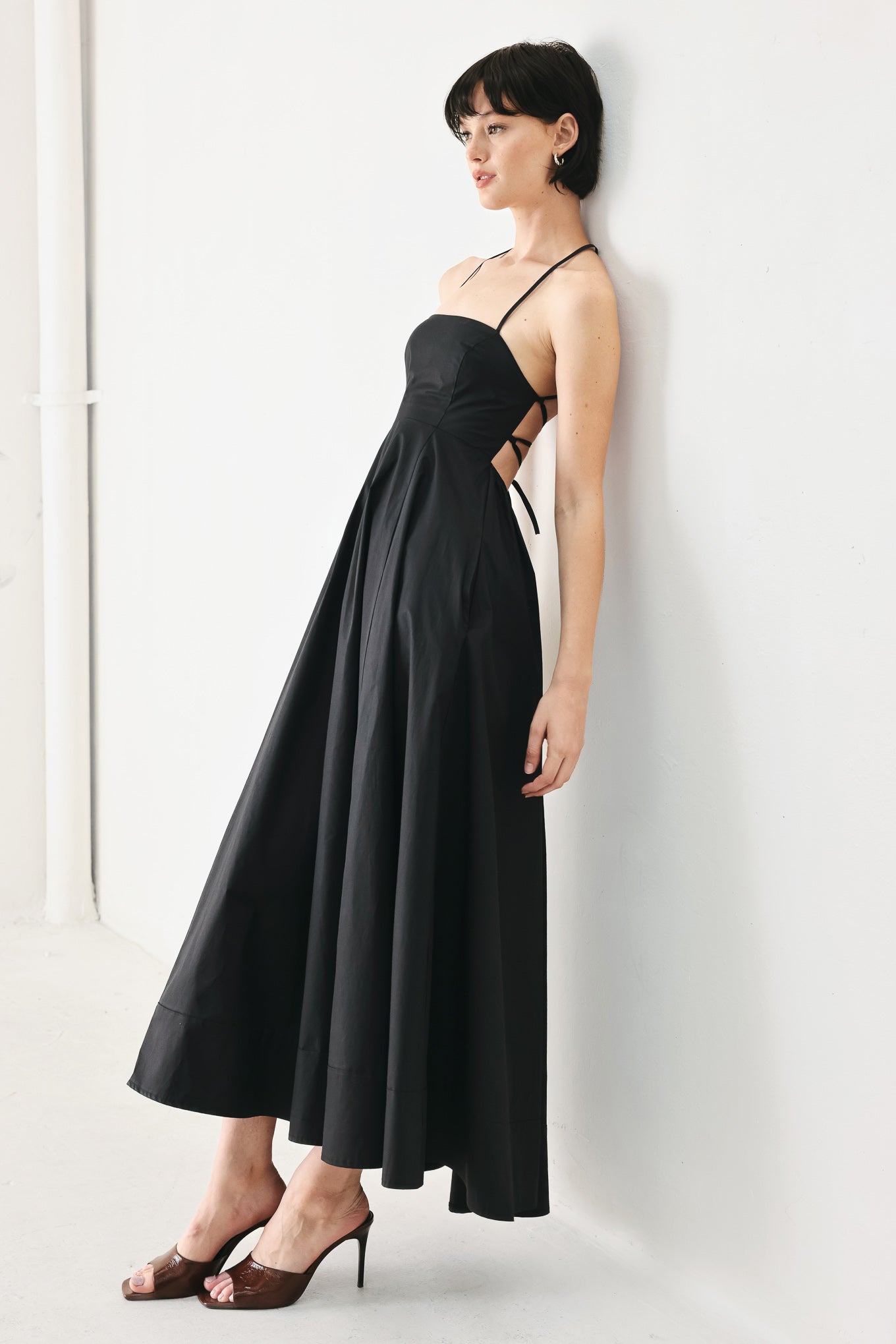 Flying Tomato Pure Line Woven Midi Dress view 10 - Pure Cotton A Line Dress