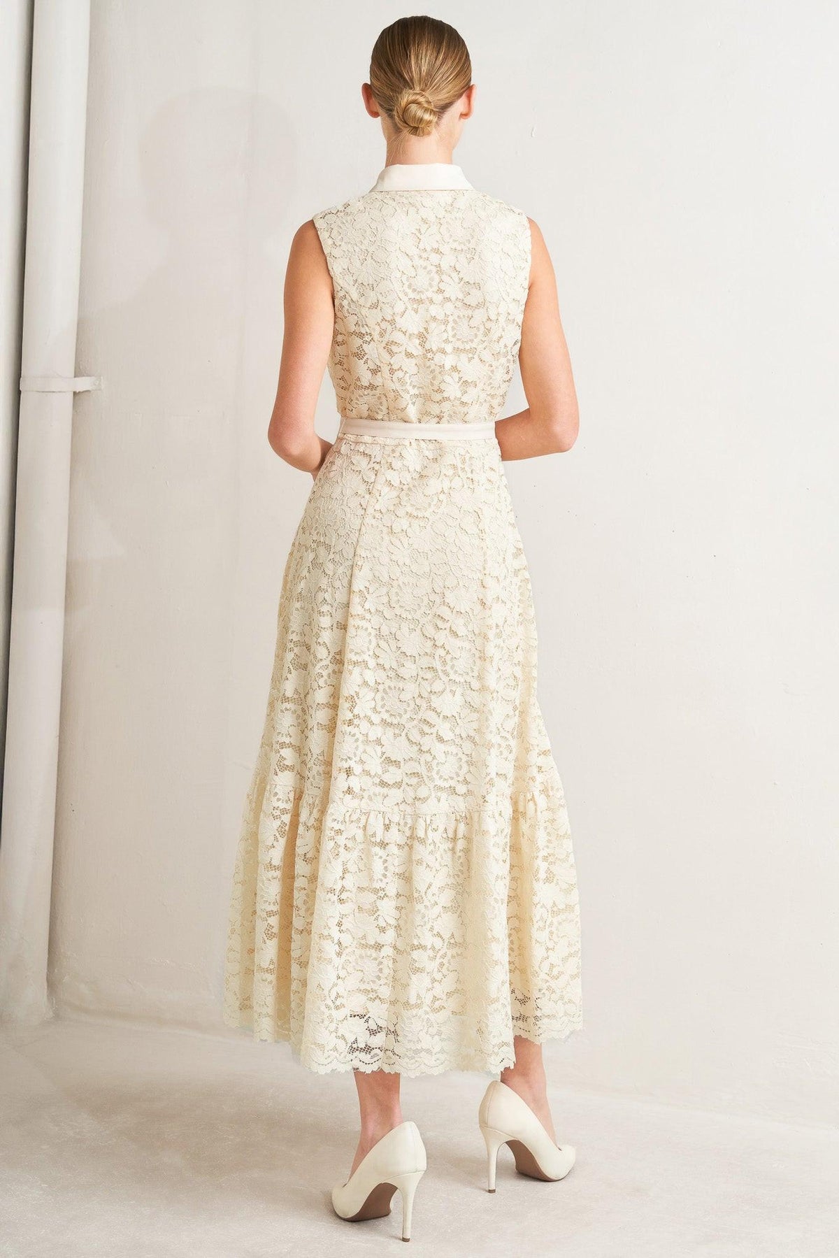 Flying Tomato Purely Romantic Woven Lace Midi Dress - MeeeShop Women's Fashion