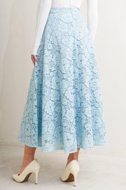 Flying Tomato Purely Romantic Woven Lace Midi Skirt view 16 (dress)