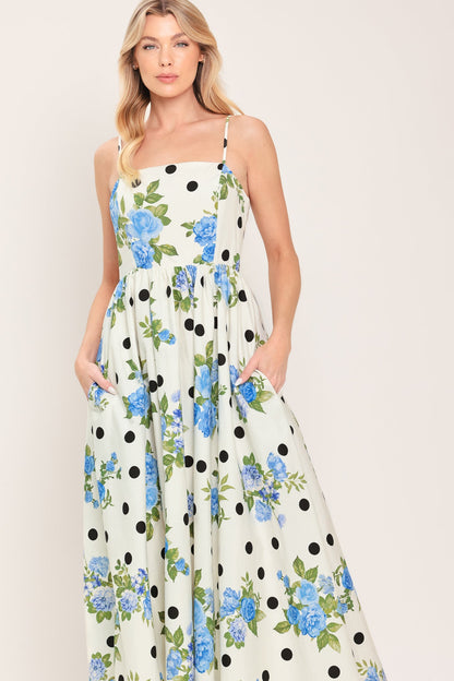 Flying Tomato Retro Flora Woven Midi Dress view 4 - Retro Floral Dress