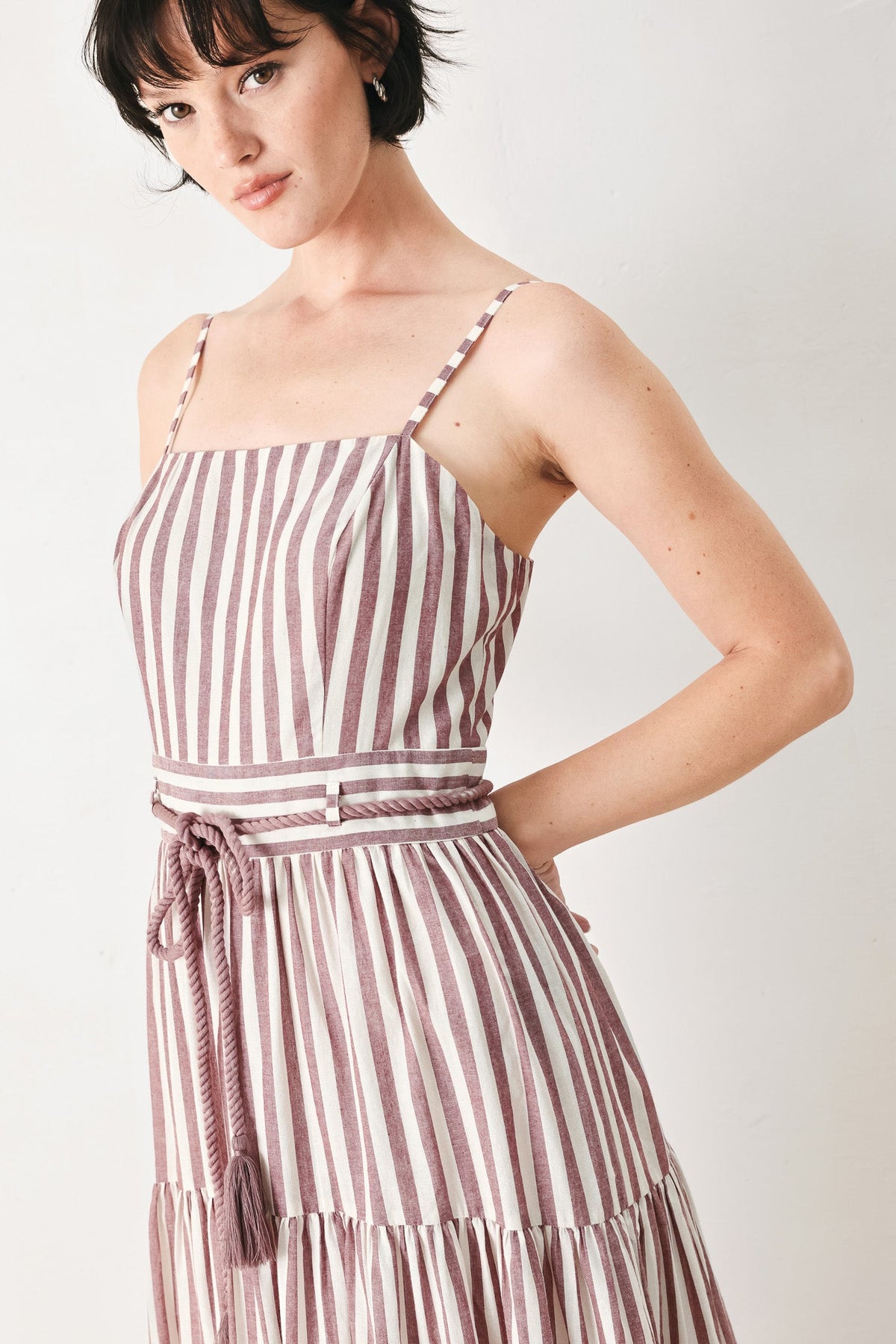Flying Tomato Rosy Breeze Woven Ankle Dress - MeeeShop Women's Fashion