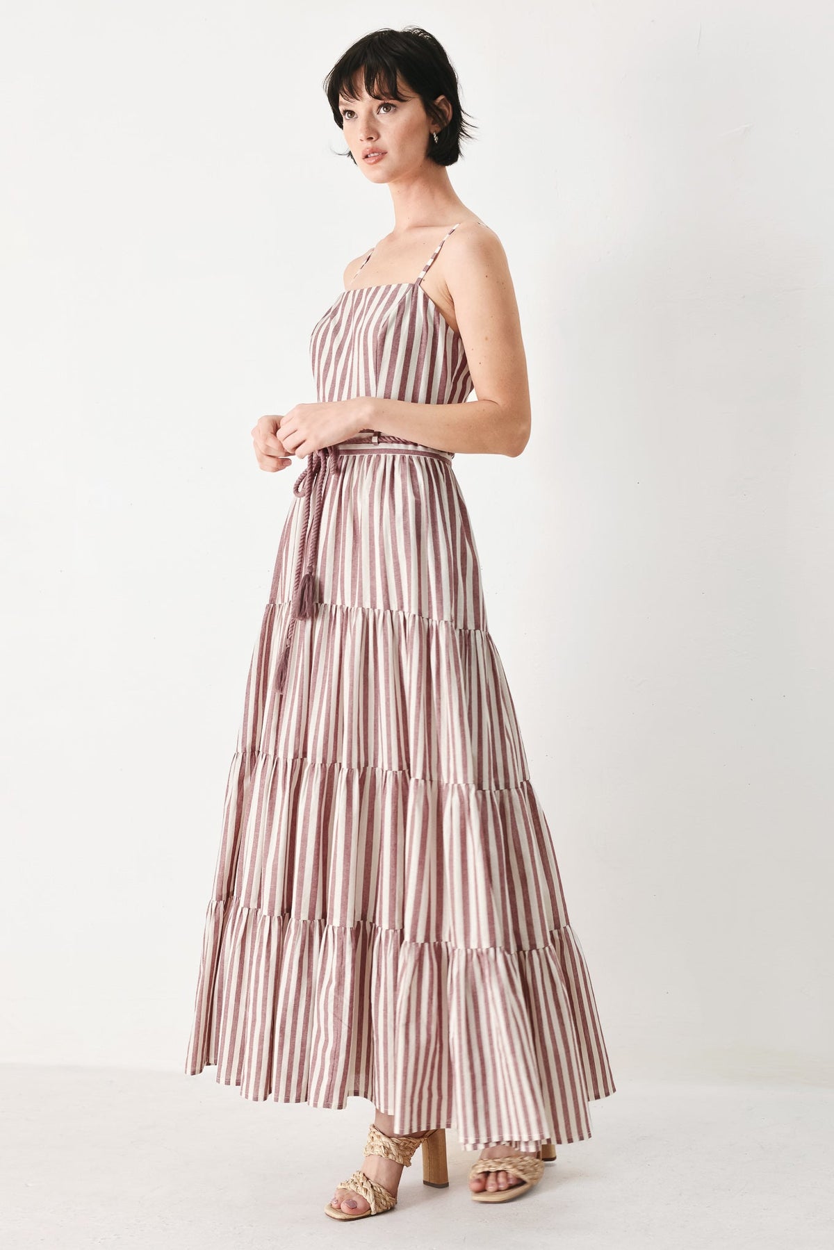 Flying Tomato Rosy Breeze Woven Ankle Dress - MeeeShop Women's Fashion