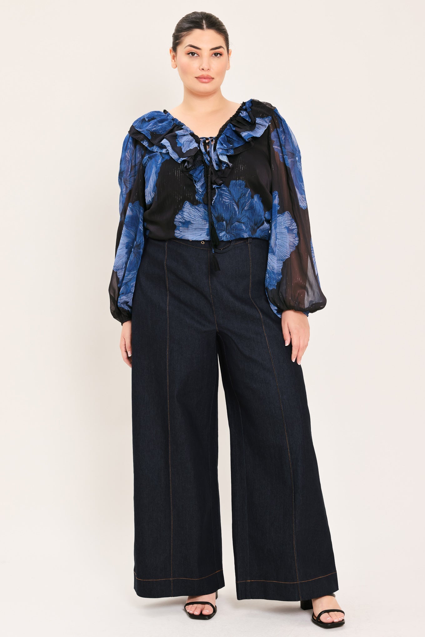 Flying Tomato Royal Bloom Fantasia Woven Blouse view 11 - Flying Tomato Tops