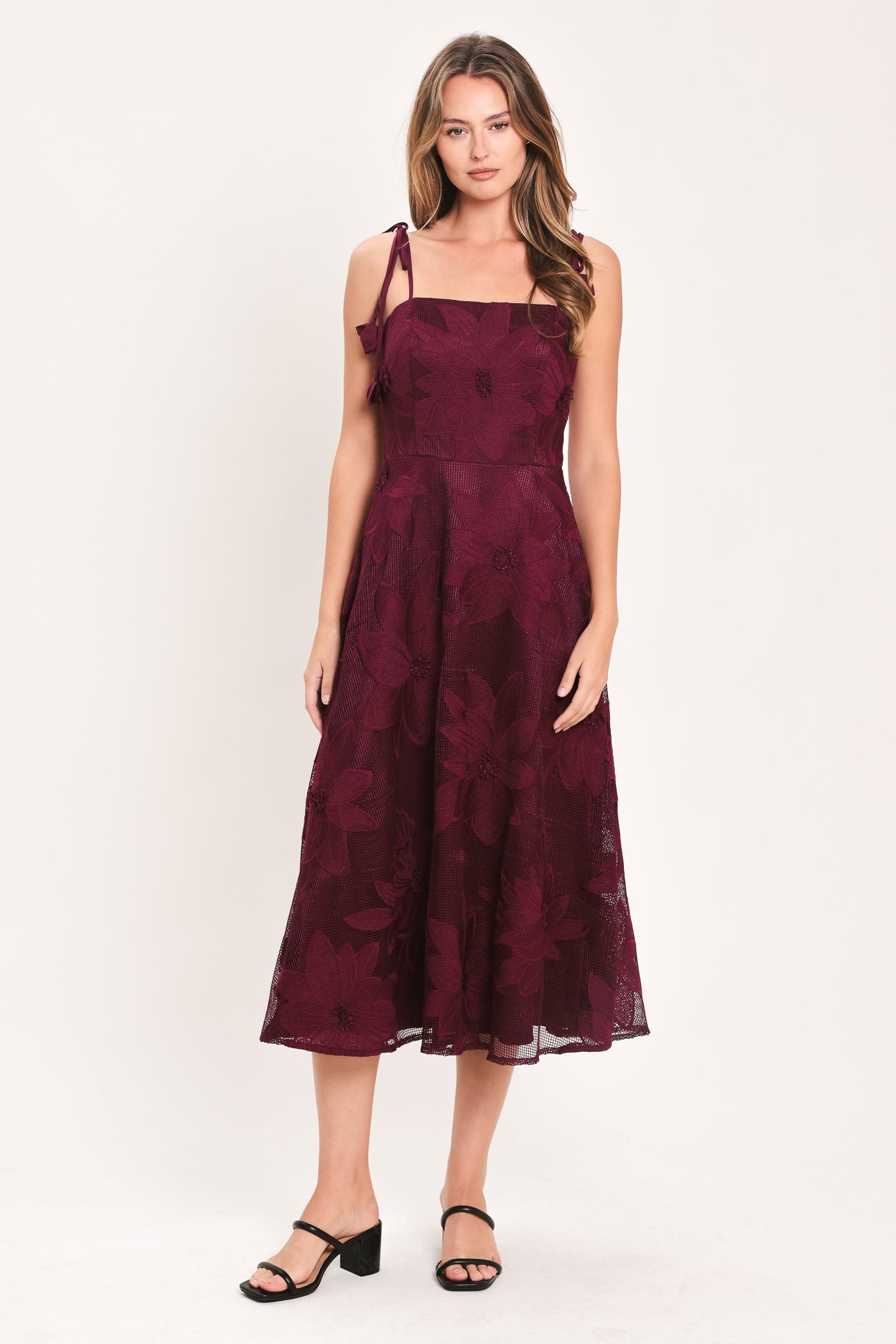 Flying Tomato Sandy Bloom Floral Woven Lace Midi Dress view 20 - Sandra Bloom Dress