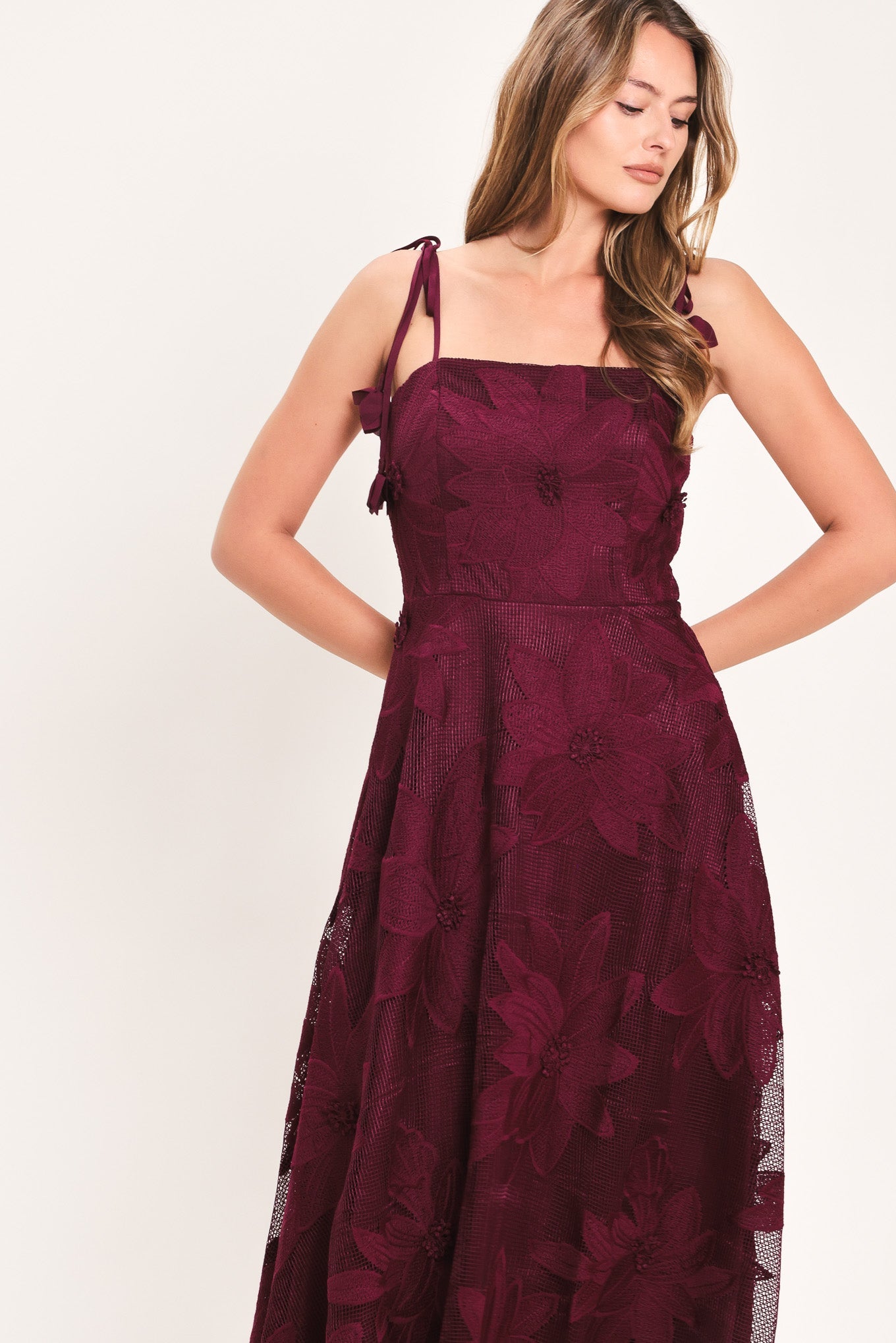 Flying Tomato Sandy Bloom Floral Woven Lace Midi Dress view 25 - Sandra Bloom Dress