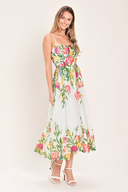 Flying Tomato Shadow Floral Woven Midi Dress view 8 - Cue Shadow Floral Dress