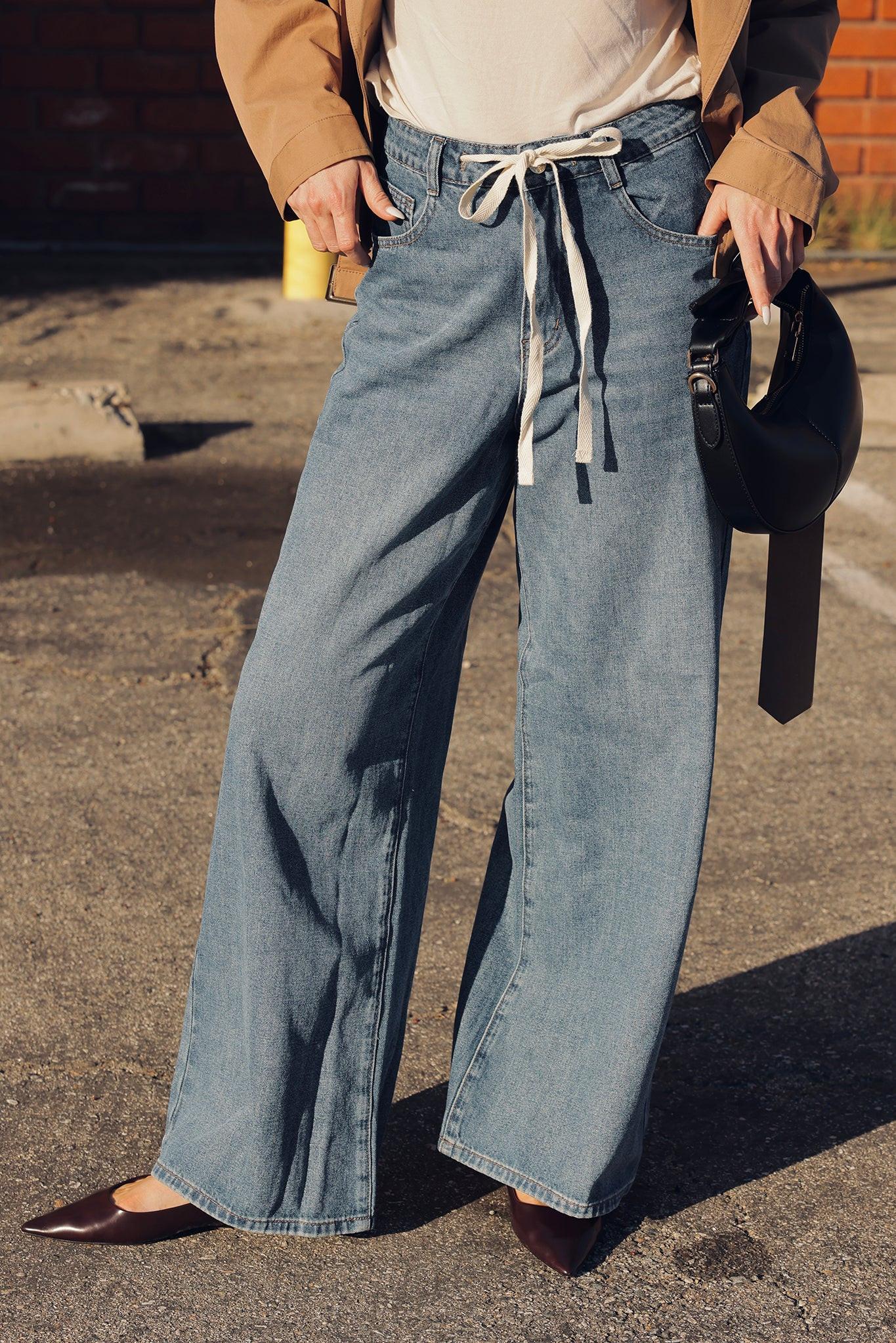 Flying Tomato She's a Sweet Talker Denim Pants in INDIGO - She Sweatpants (bottom)