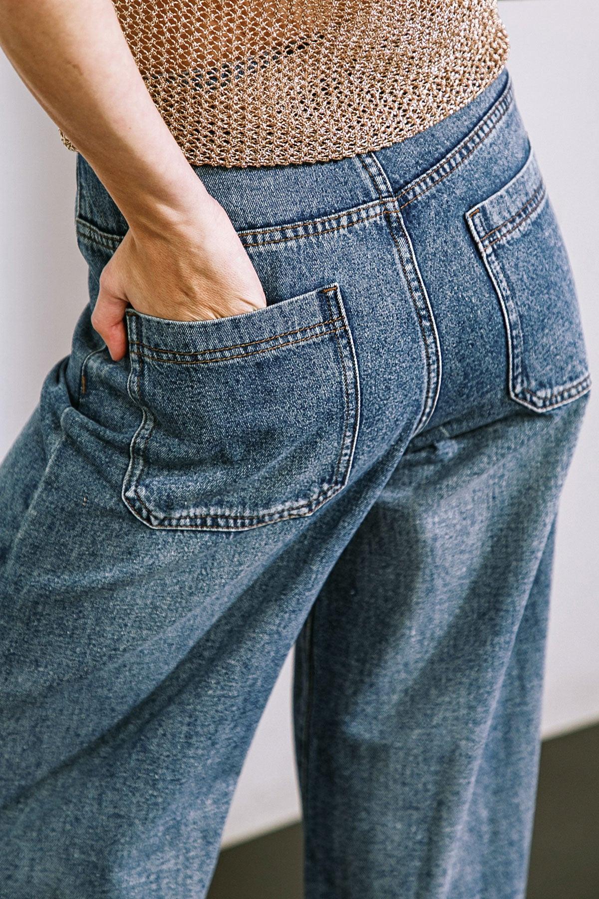 Flying Tomato She's a Sweet Talker Denim Pants view 6 - She Sweatpants (bottom)