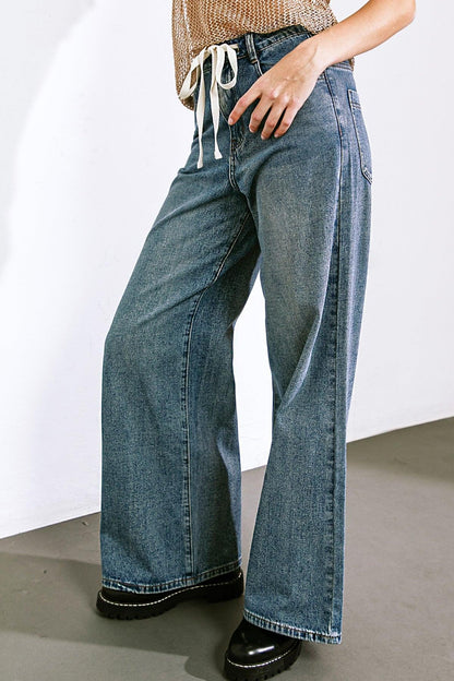 Flying Tomato She's a Sweet Talker Denim Pants view 7 - She Sweatpants (bottom)