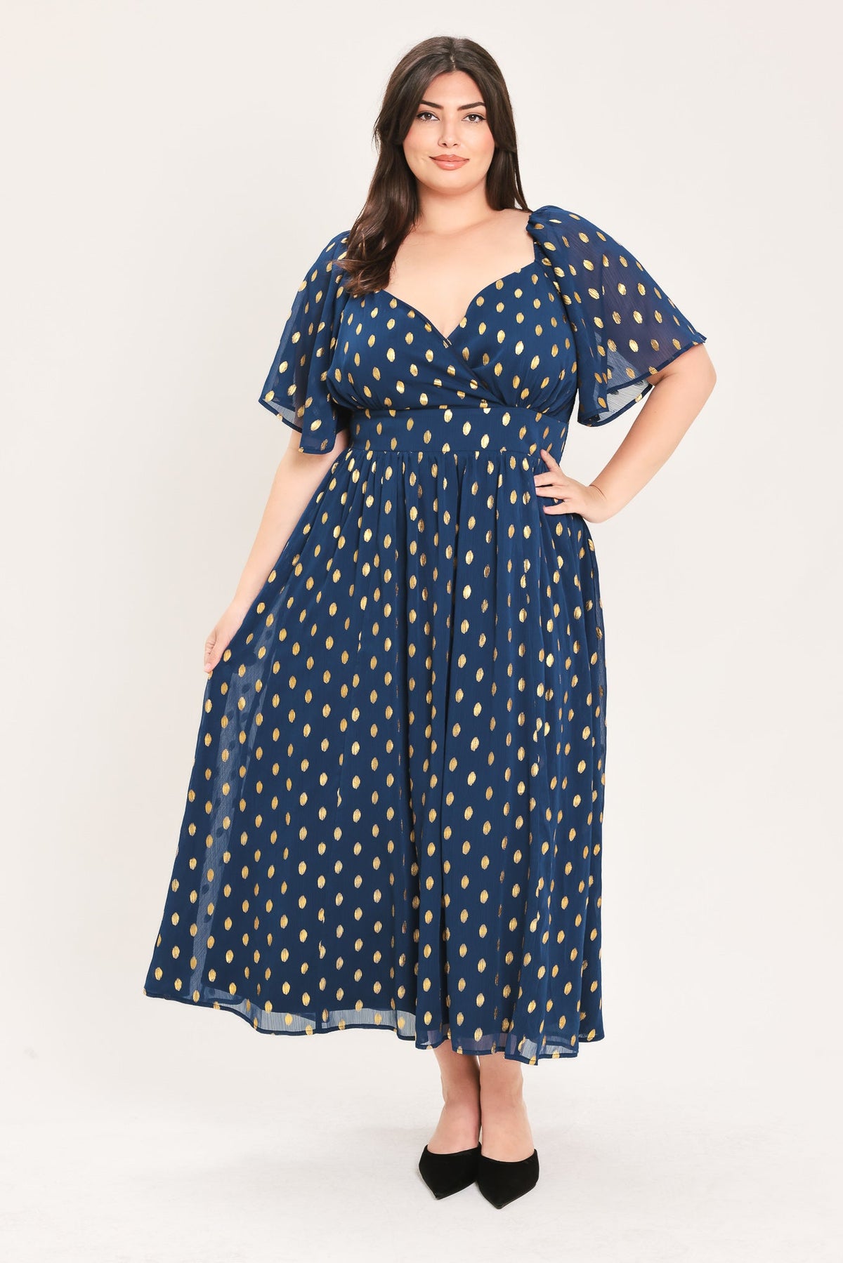 Flying Tomato Shimmering Sky Affection Woven Midi Dress view 24 - Glowing Sky Dress