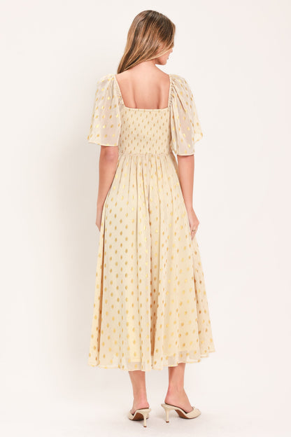 Flying Tomato Shimmering Sky Affection Woven Midi Dress in NAVY view 7 - Glowing Sky Dress