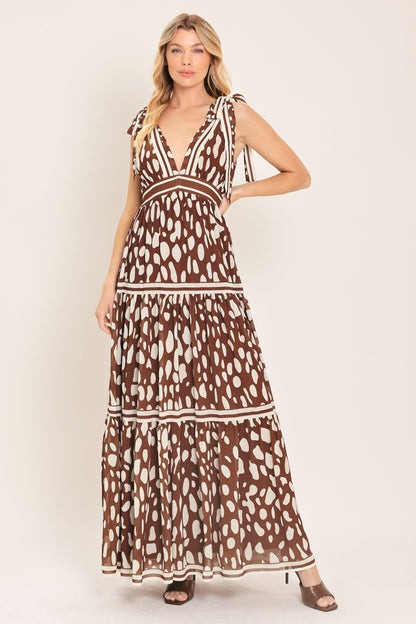 Flying Tomato Spiced Terrain Woven Maxi Dress in BROWN - Terrain Dresses
