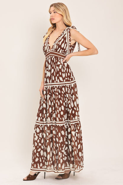 Flying Tomato Spiced Terrain Woven Maxi Dress in BROWN view 6 - Terrain Dresses