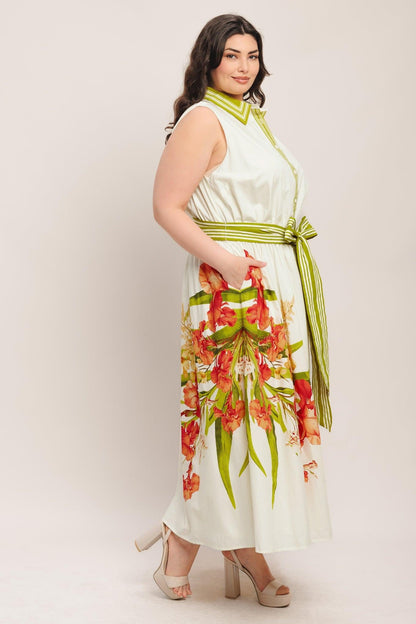 Flying Tomato Spring Heirloom Woven Midi Dress view 10