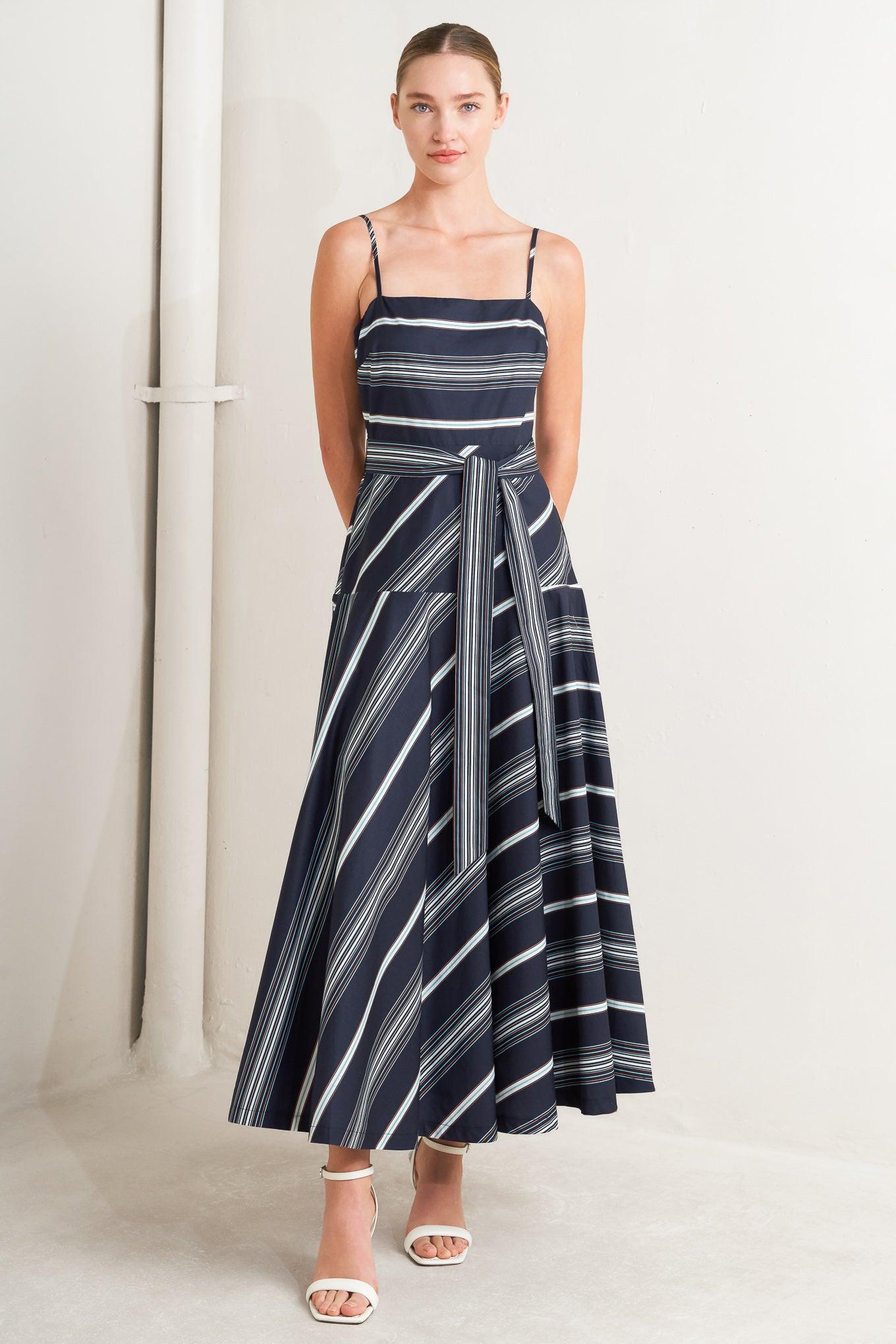 Flying Tomato Sweet Escape Stripe Woven Midi Dress view 12 - Sweet Escape Dress Windsor