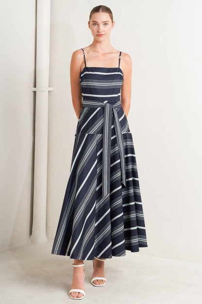 Flying Tomato Sweet Escape Stripe Woven Midi Dress view 12 - Sweet Escape Dress Windsor