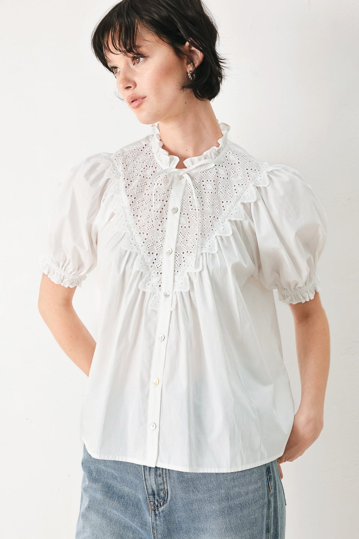 Flying Tomato Sweet Note Moment Woven Top - MeeeShop Women's Fashion