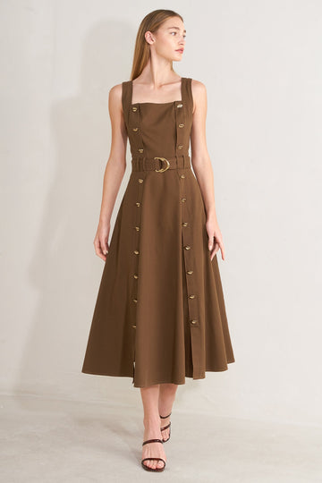 Flying Tomato Sweet Sienna Woven Midi Dress - MeeeShop Women's Fashion
