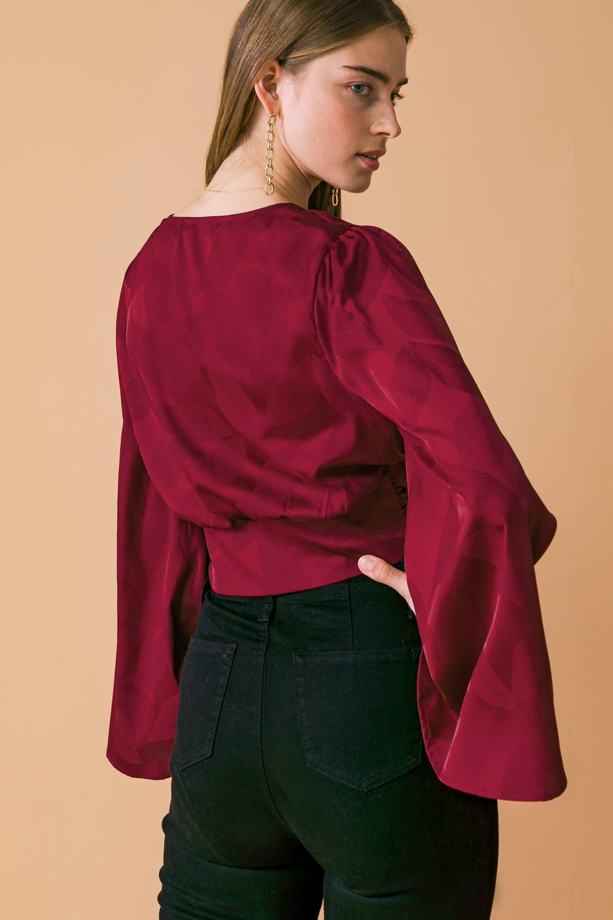 Flying Tomato the Right Addition Woven Top in FUCHSIA view 8